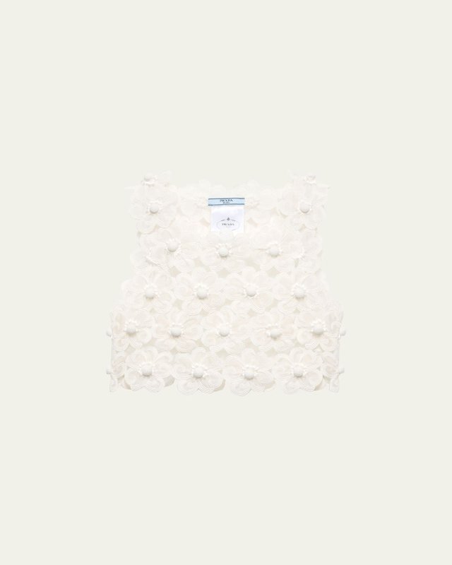 Floral Embroidered Crop Top